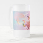 Flamingo Mattglas Bierglas (Vorderseite Links)