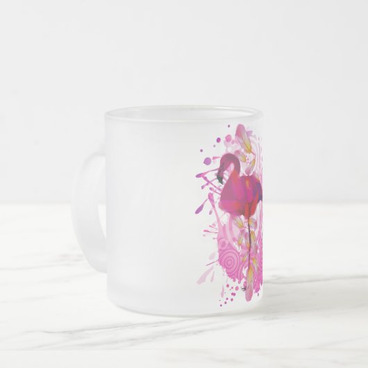 Flamingo Mattglastasse (Vorderseite Links)