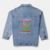 Flamingo mein Geist Tier ist Poppy Flamingo Jeansjacke (Rückseite)