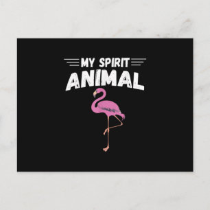 Flamingo Men Women tötet meinen Geist Tier Postkarte