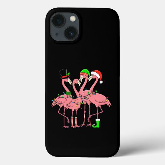 Flamingo Merry Christmas Funny Flamingo Lover Gesc Case-Mate iPhone Hülle (Rückseite)