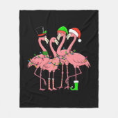 Flamingo Merry Christmas Funny Flamingo Lover Gesc Fleecedecke (Vorderseite)