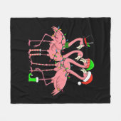 Flamingo Merry Christmas Funny Flamingo Lover Gesc Fleecedecke (Vorderseite (Horizontal))