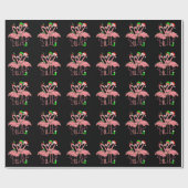 Flamingo Merry Christmas Funny Flamingo Lover Gesc Geschenkpapier (Flach)