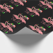 Flamingo Merry Christmas Funny Flamingo Lover Gesc Geschenkpapier (Ecke)