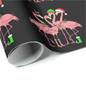 Flamingo Merry Christmas Funny Flamingo Lover Gesc Geschenkpapier (Rolleneckpunkt)