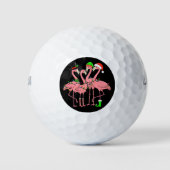 Flamingo Merry Christmas Funny Flamingo Lover Gesc Golfball (Vorderseite)