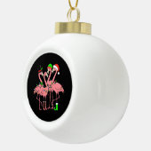 Flamingo Merry Christmas Funny Flamingo Lover Gesc Keramik Kugel-Ornament (Rechts)