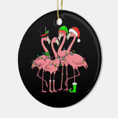 Flamingo Merry Christmas Funny Flamingo Lover Gesc Keramik Ornament (Links)