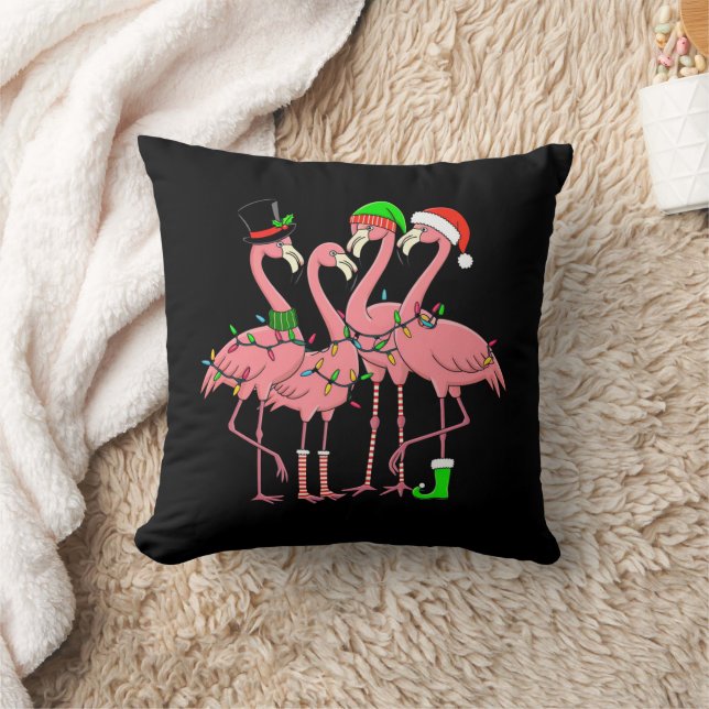 Flamingo Merry Christmas Funny Flamingo Lover Gesc Kissen (Decke)