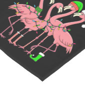Flamingo Merry Christmas Funny Flamingo Lover Gesc Kurzer Tischläufer (Ecke)