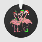 Flamingo Merry Christmas Funny Flamingo Lover Gesc Ornament (Vorderseite)