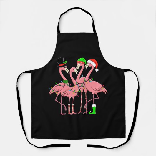Flamingo Merry Christmas Funny Flamingo Lover Gesc Schürze (Vorderseite)