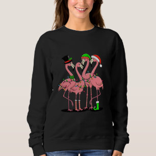 Flamingo Merry Christmas Funny Flamingo Lover Gesc Sweatshirt