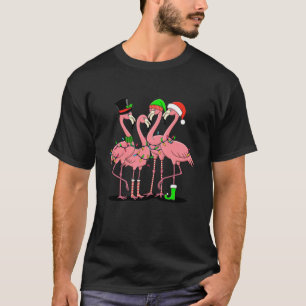 Flamingo Merry Christmas Funny Flamingo Lover Gesc T-Shirt