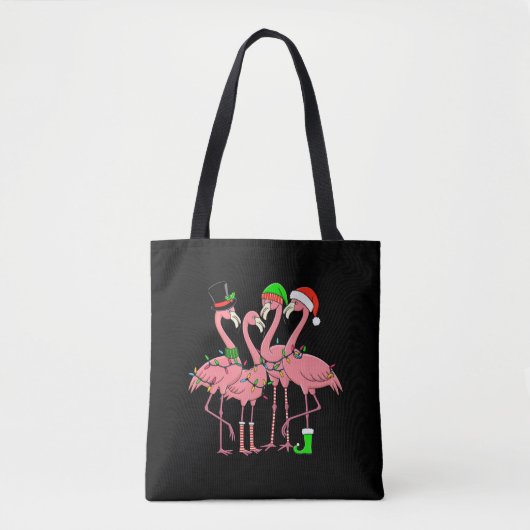 Flamingo Merry Christmas Funny Flamingo Lover Gesc Tasche (Vorderseite)