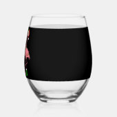 Flamingo Merry Christmas Funny Flamingo Lover Gesc Weinglas Ohne Stiel (Rechts)