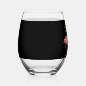 Flamingo Merry Christmas Funny Flamingo Lover Gesc Weinglas Ohne Stiel (Links)