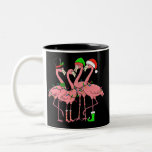 Flamingo Merry Christmas Funny Flamingo Lover Gesc Zweifarbige Tasse<br><div class="desc">Flamingo Merry Christmas Funny Flamingo Lover Geschenk</div>