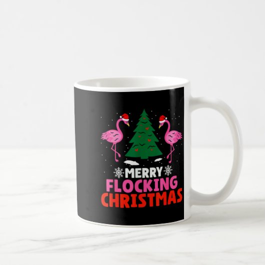 Flamingo Merry Flocking Christmas Funny Xmas Men W Kaffeetasse (Rechts)