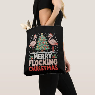 Flamingo Merry Flocking Weihnachten Funny Xmas Tasche