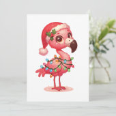 Flamingo Merry Weihnachten Winter Animals Flamingo (Stehend Vorderseite)