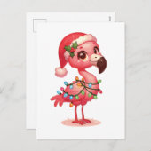 Flamingo Merry Weihnachten Winter Animals Flamingo (Vorne/Hinten)