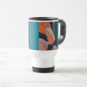 Flamingo-Metallreise-Tasse Reisebecher (VorderseiteRechts)