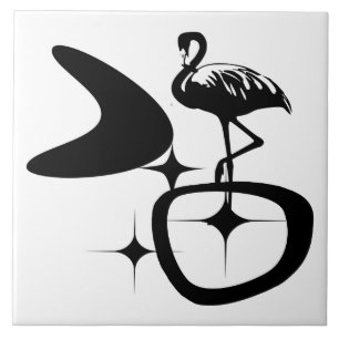 Flamingo MidCentury Modern Atomic Retro Formen Fliese