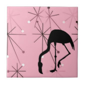 Flamingo MidCentury Modern Atomic Sternexplosion Fliese (Vorderseite)