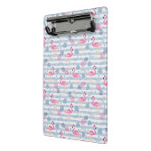 Flamingo Mini Clipboard - Rosa & Blau Klemmbrett (Gewinkelt2)