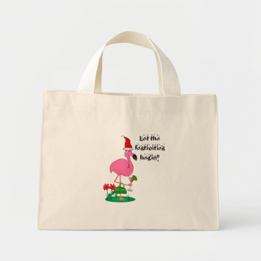 Flamingo Mini Stoffbeutel (Vorne)