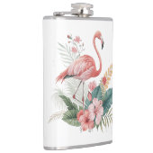 Flamingo mit Blumen Flachmann (Rechts)