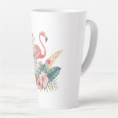 Flamingo mit Blumen Milchtasse (Rechte Ecke)