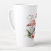 Flamingo mit Blumen Milchtasse (Linke Ecke)