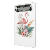 Flamingo mit Blumen Mini Klemmbrett (Gewinkelt2)