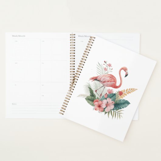 Flamingo mit Blumen Planer (Anzeige)
