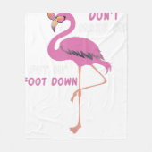 Flamingo mit Brille - Mache mich nicht zum Fuß Fleecedecke (Vorderseite)