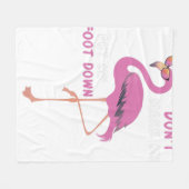 Flamingo mit Brille - Mache mich nicht zum Fuß Fleecedecke (Vorderseite (Horizontal))