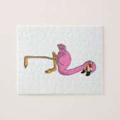 Flamingo mit Brille Puzzle (Horizontal)