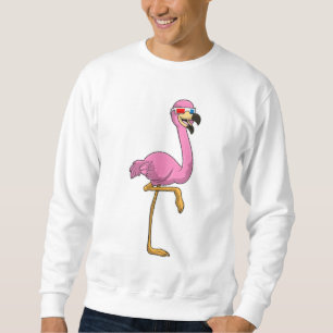 Flamingo mit Brille Sweatshirt