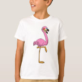 Flamingo mit Brille T-Shirt (Vorderseite)