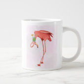 Flamingo mit Cocktail Jumbo-Tasse (Rechts)