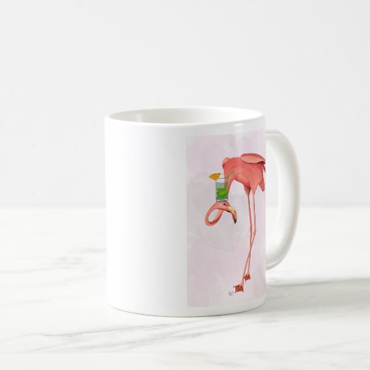 Flamingo mit Cocktail Kaffeetasse (VorderseiteRechts)