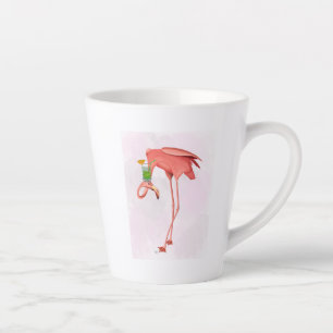 Flamingo mit Cocktail Milchtasse