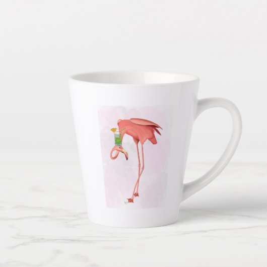 Flamingo mit Cocktail Milchtasse (Rechts)