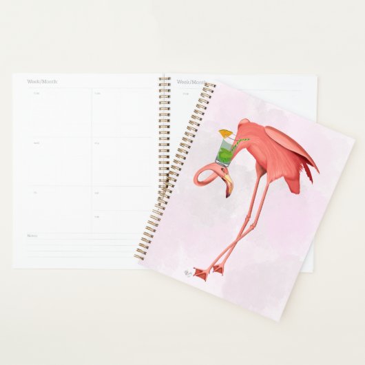 Flamingo mit Cocktail Planer (Anzeige)
