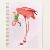Flamingo mit Cocktail Planer (Vorderseite)