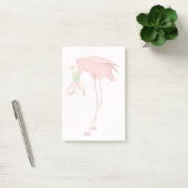 Flamingo mit Cocktail Post-it Klebezettel (Büro)
