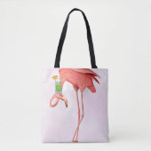 Flamingo mit Cocktail Tasche (Vorderseite)